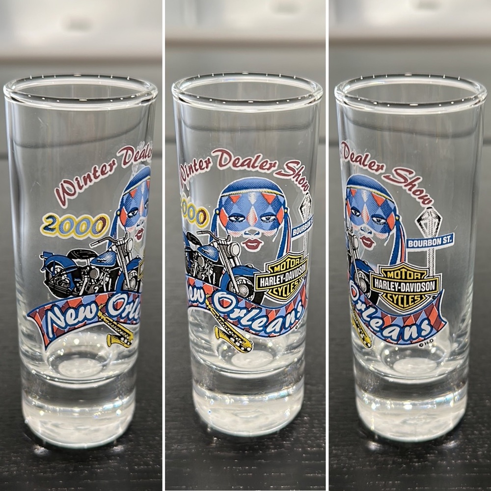 Harley-Davidson New Orleans Dealer Show Tall Shot Glass